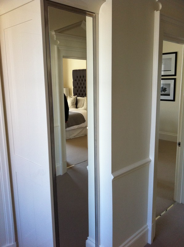 Full-length wardrobe mirror fitted in Olympic Park home