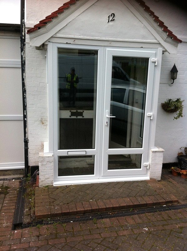 uPVC French doors fitted as front entrance in Olympic Park